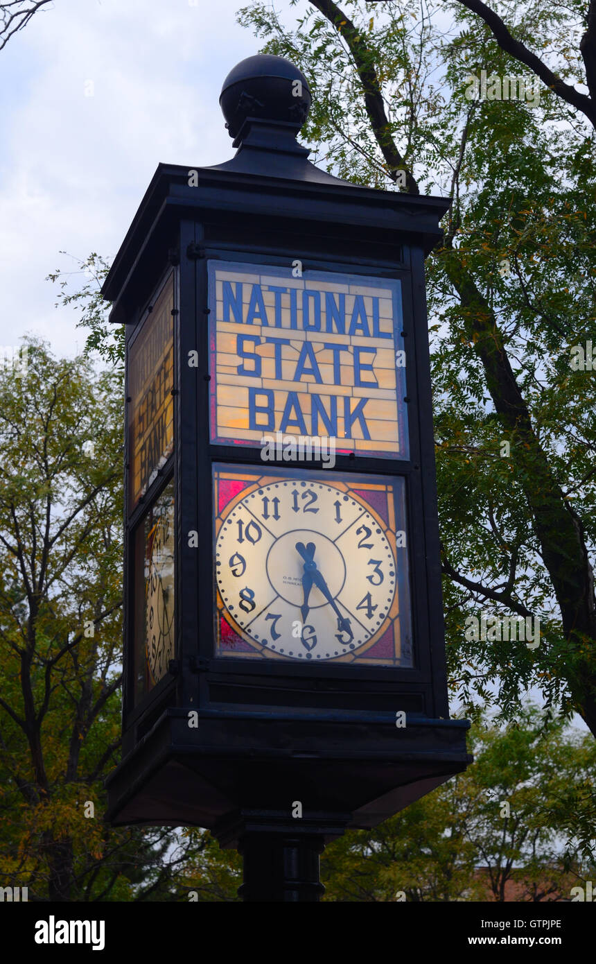 "Stato nazionale Banca " è stata una attrezzatura di Pearl St. per molti anni. Foto Stock