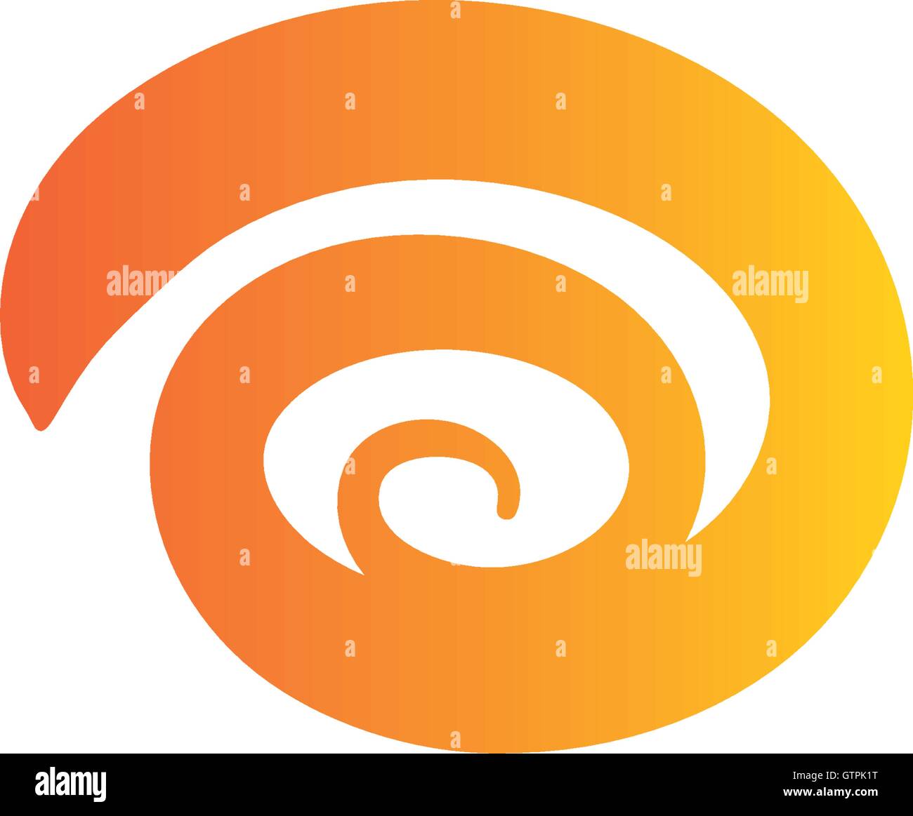Isolato astratto vettore a spirale logo. Uragano, tornado, e logotipo di turbolenza. Il vento. Illustrazione Vettoriale