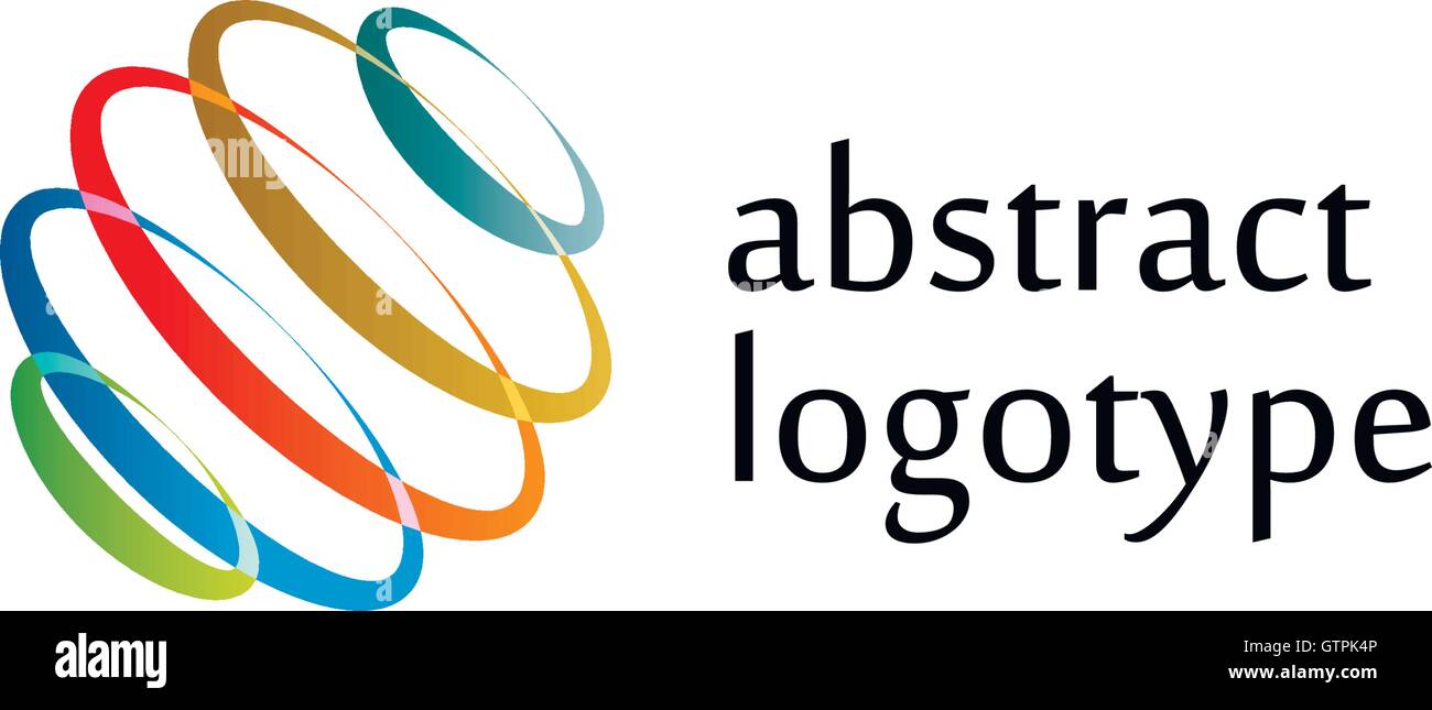 Abstract isolato colore colorato logo vettoriale. La filatura logotipo a spirale. Illustrazione Vettoriale