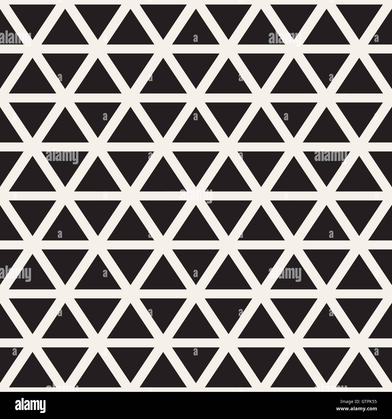 Vector Seamless in bianco e nero le linee del triangolo di griglia Illustrazione Vettoriale