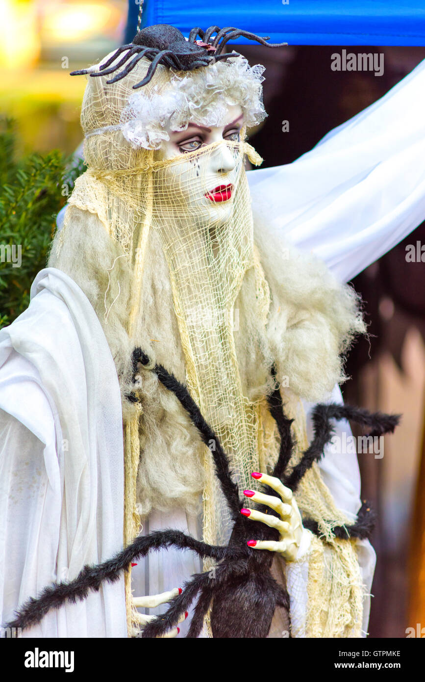 Decorazione Halloween in Salem Massachusetts Foto Stock
