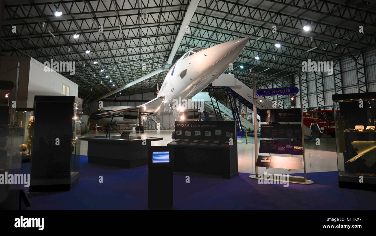 Concorde G-BOAA sul display a oriente di fortuna in Scozia Foto Stock