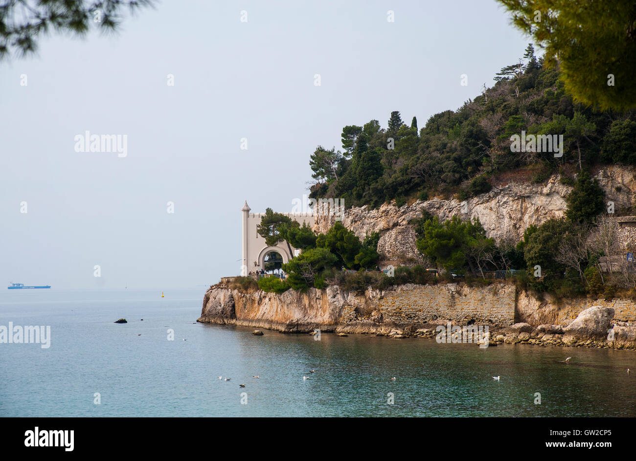 Il castello di Miramare, Trieste, Italia. Foto Stock