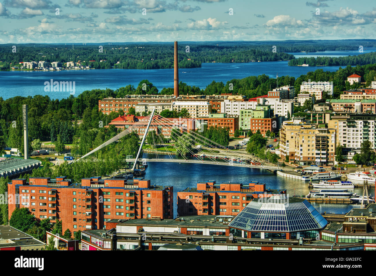 Luglio 2016, Urbano cattura di Tampere (Finlandia) Foto Stock