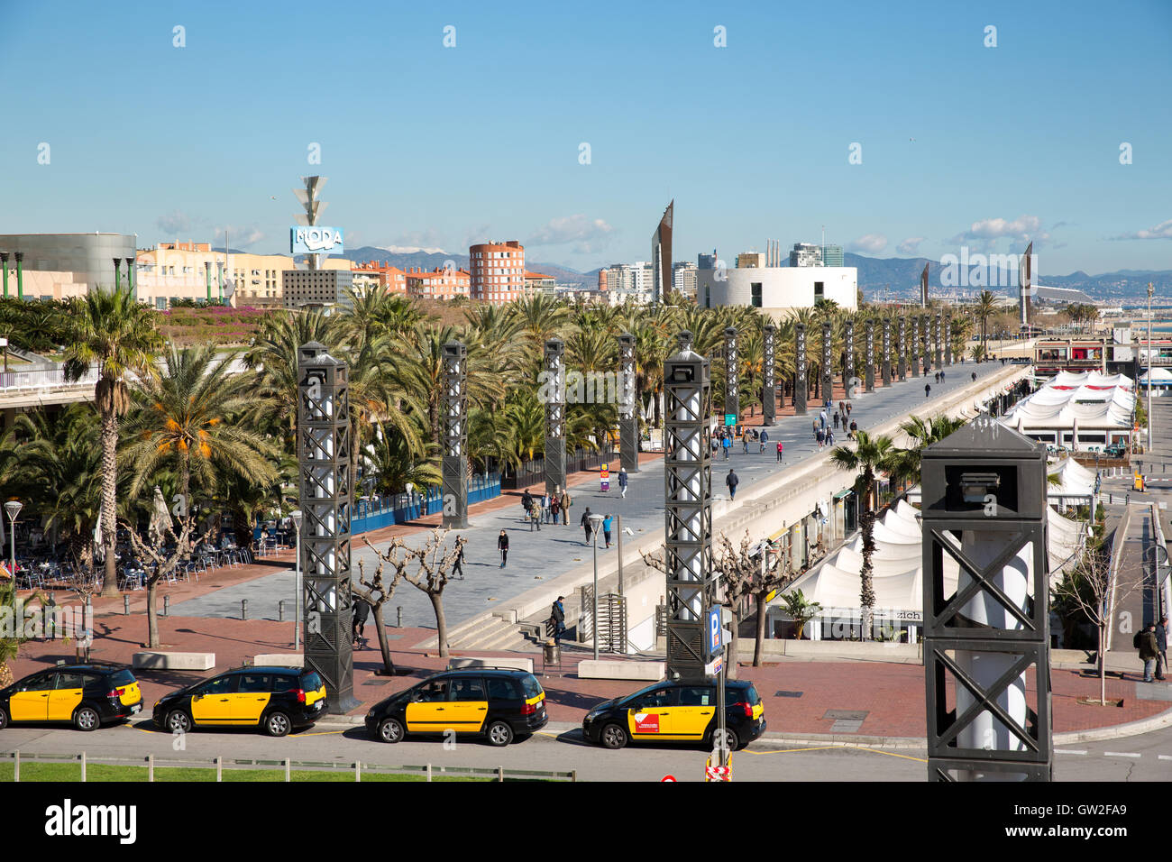 La zona di porto di Barcellona, Spagna. Foto Stock