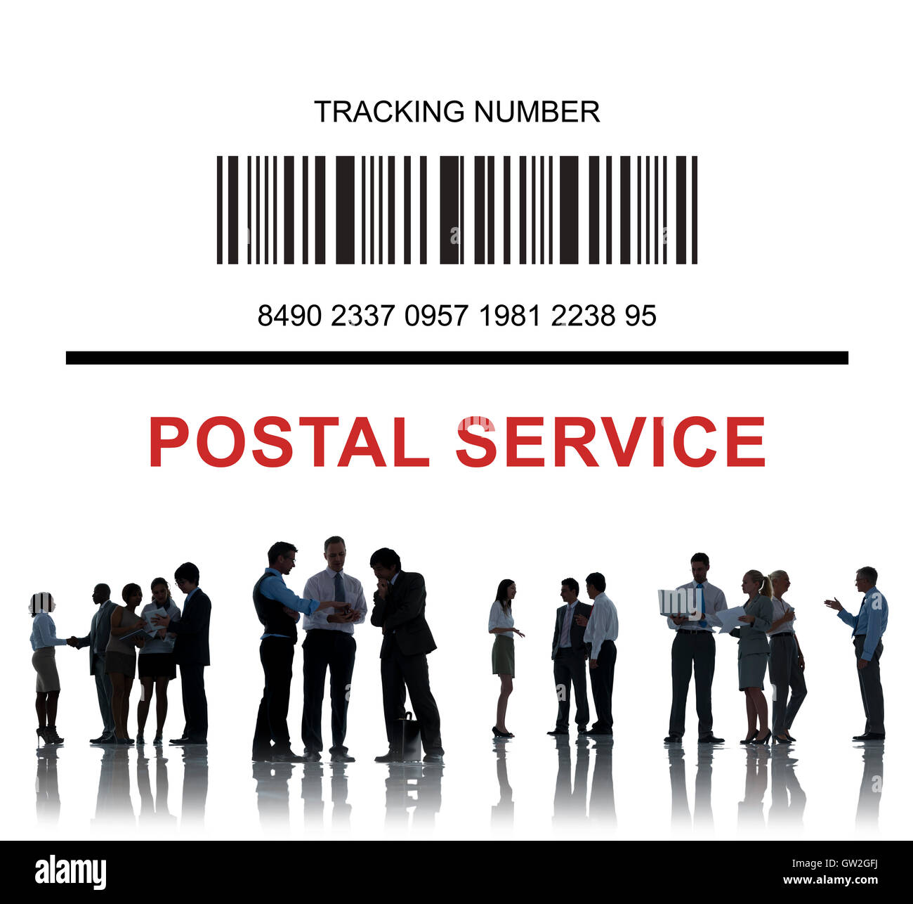 Codice a barre per il numero di Tracking Concept Foto Stock