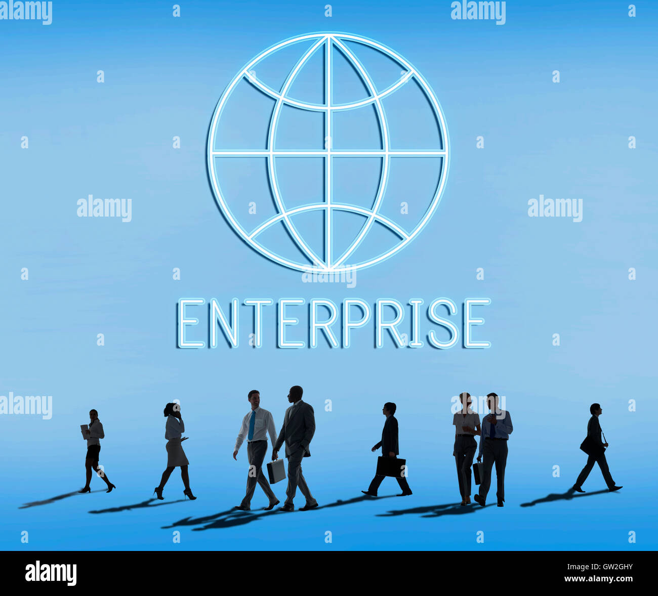 Global Business Enterprise economia Corporation Concept Foto Stock