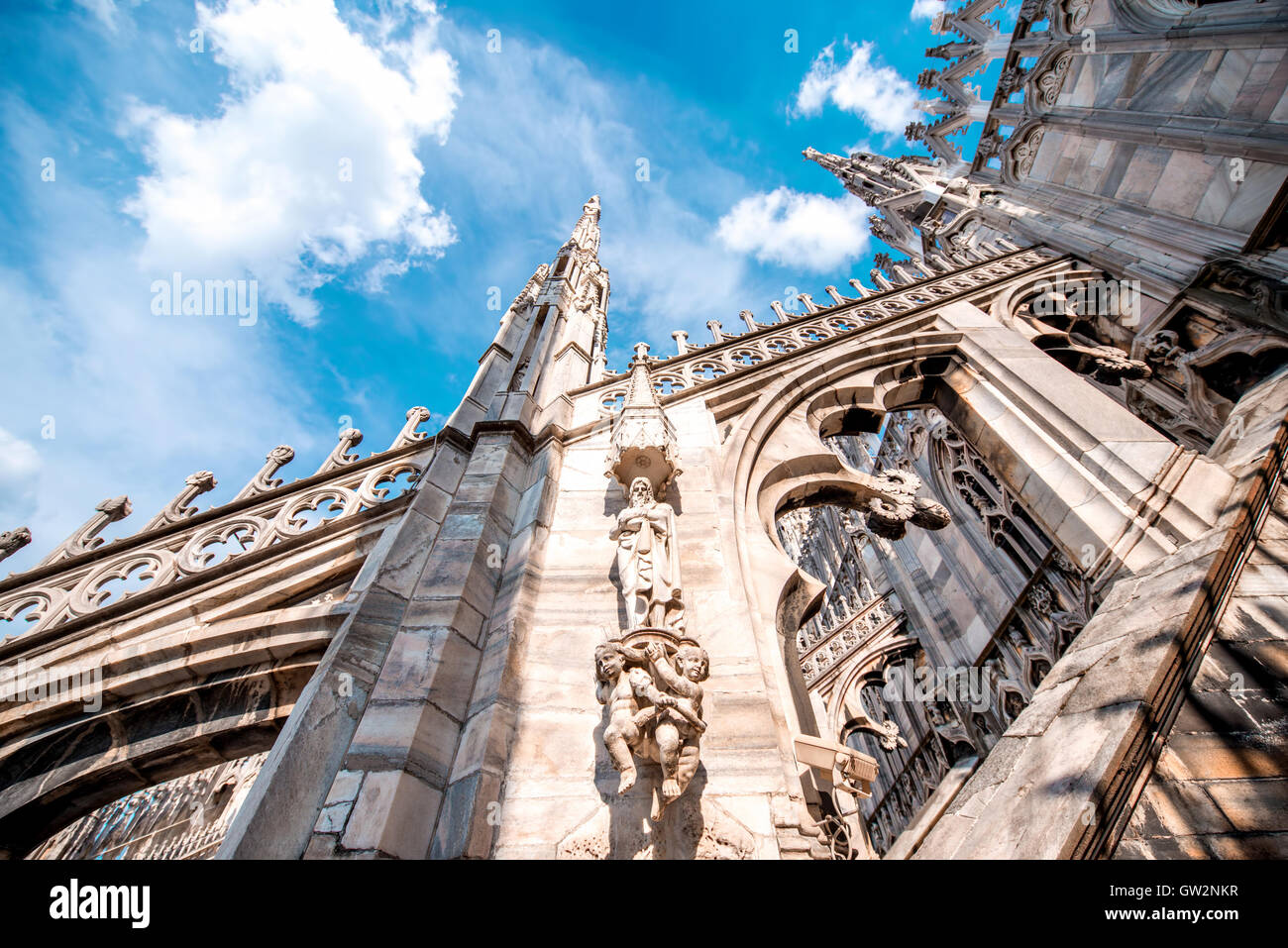 Statua del Duomo di Milano Foto Stock