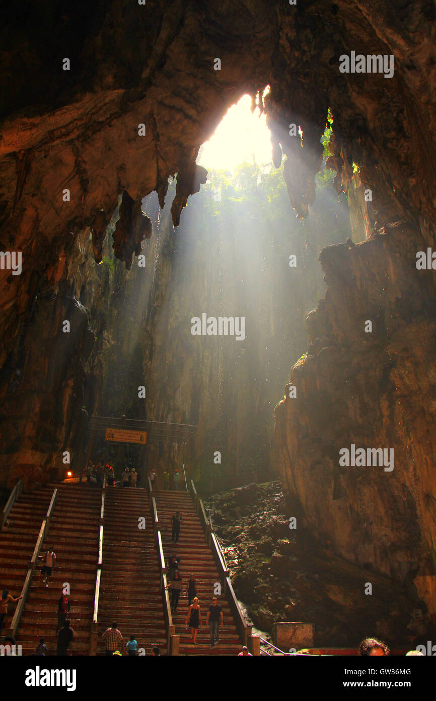All'interno di Grotte Batu in Malesia Foto Stock