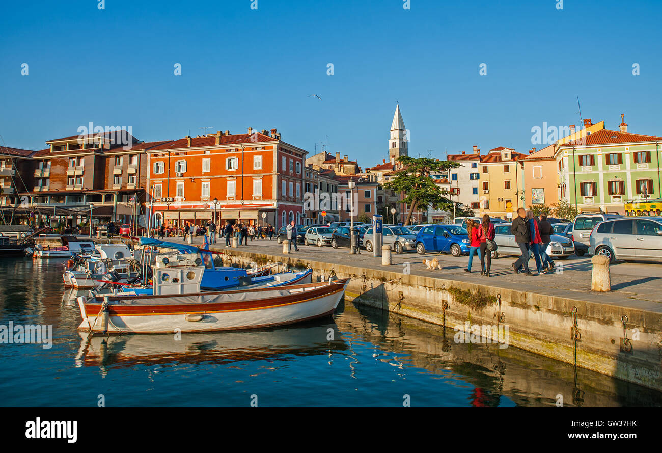 Città Izola, Slovenia Foto Stock