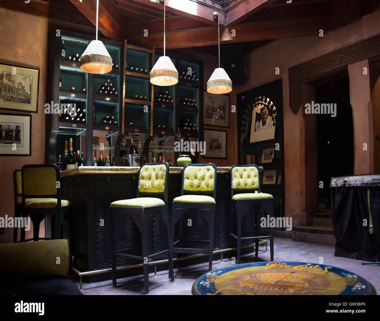 Kosybar bar marocchino, Marrakech Foto Stock