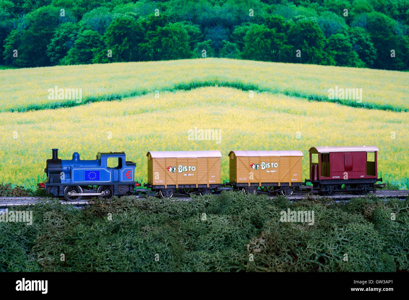 L'UE gravy treno della Unione europea concetto foto seguenti brexit Foto Stock