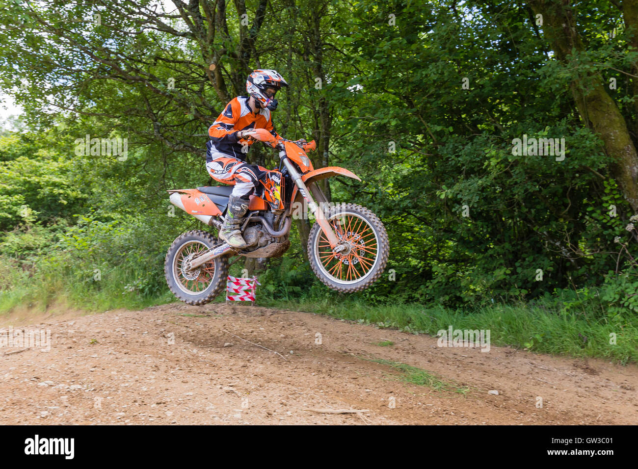 Motociclo jumping Foto Stock