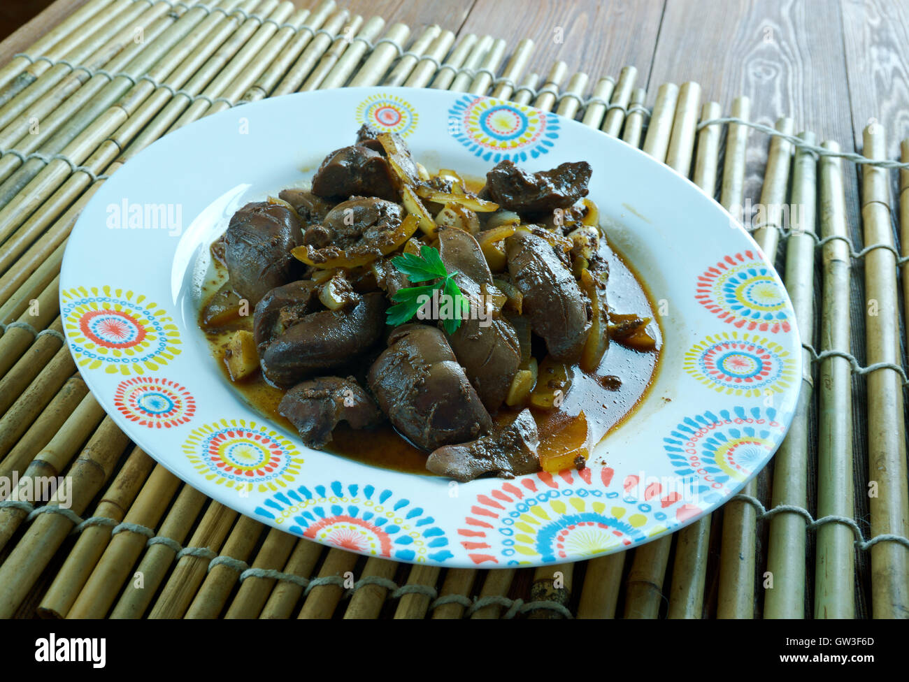 Rene montone arrostito.Uighur piatto centrale cucina asiatica Foto Stock