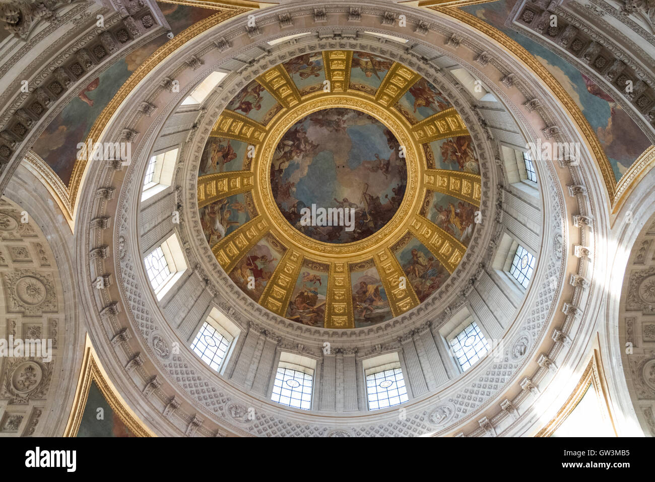 Les Invalides - Dôme des Invalides e la tomba di Napoleone I, Parigi, Francia Foto Stock