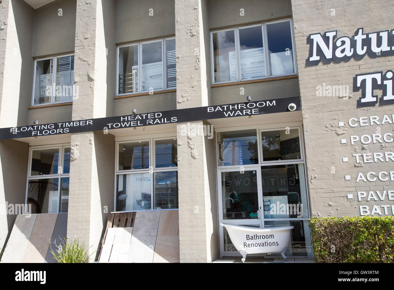 Sydney negozio vendita bagni e pavimento naturale piastrelle, Australia Foto Stock