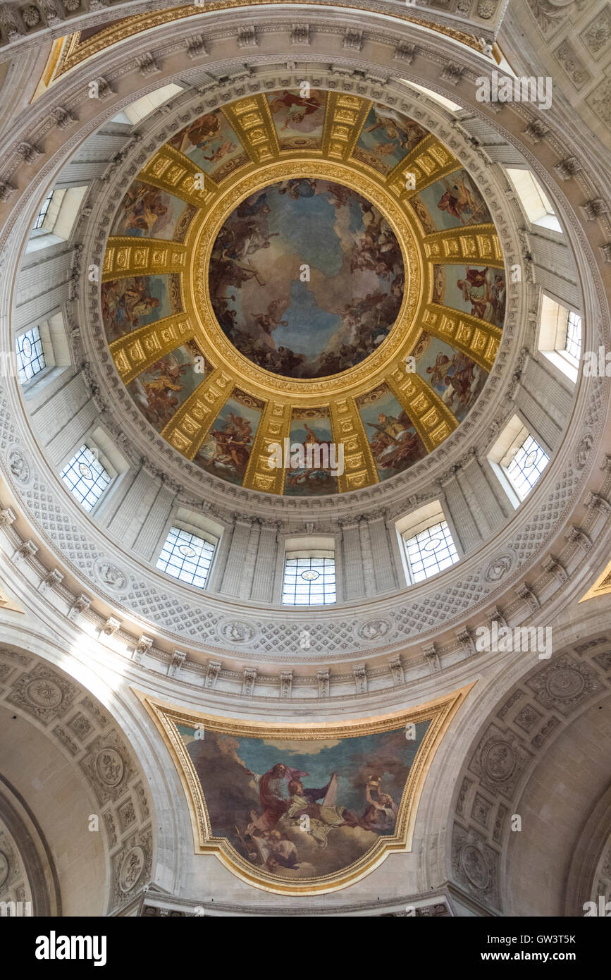 Les Invalides - Dôme des Invalides e la tomba di Napoleone I, Parigi, Francia Foto Stock
