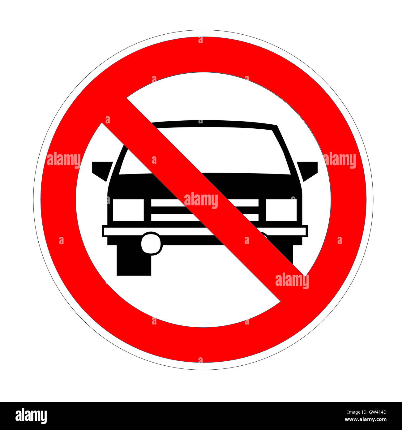 Nessun segno di parcheggio Foto Stock