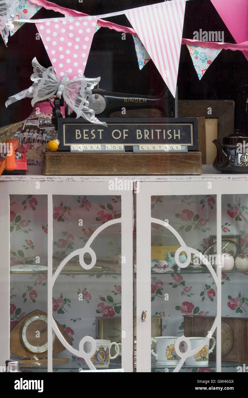 Negozio finestra Display, best of british Foto Stock