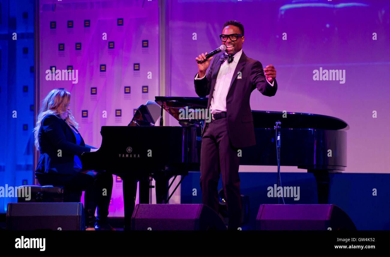 Settembre 10, 2016, Washington DC, Stati Uniti d'America: Grammy e Tony Award, Billy Porter esegue al ventesimo annuale dei diritti umani campagna (HRC) Cena a Washington DC. Patsy Lynch/MediaPunch Foto Stock