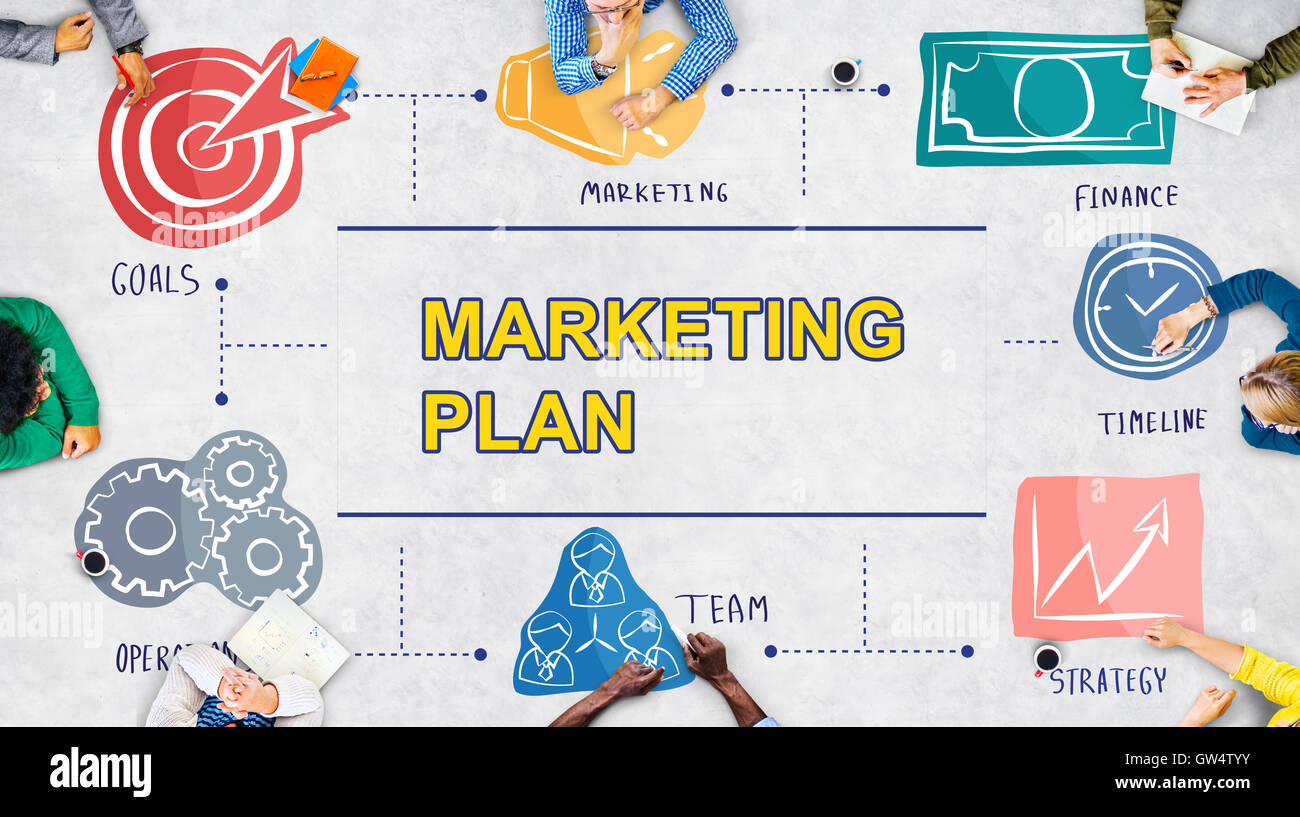 Il piano di marketing branding strategia commerciale di concetto Foto Stock