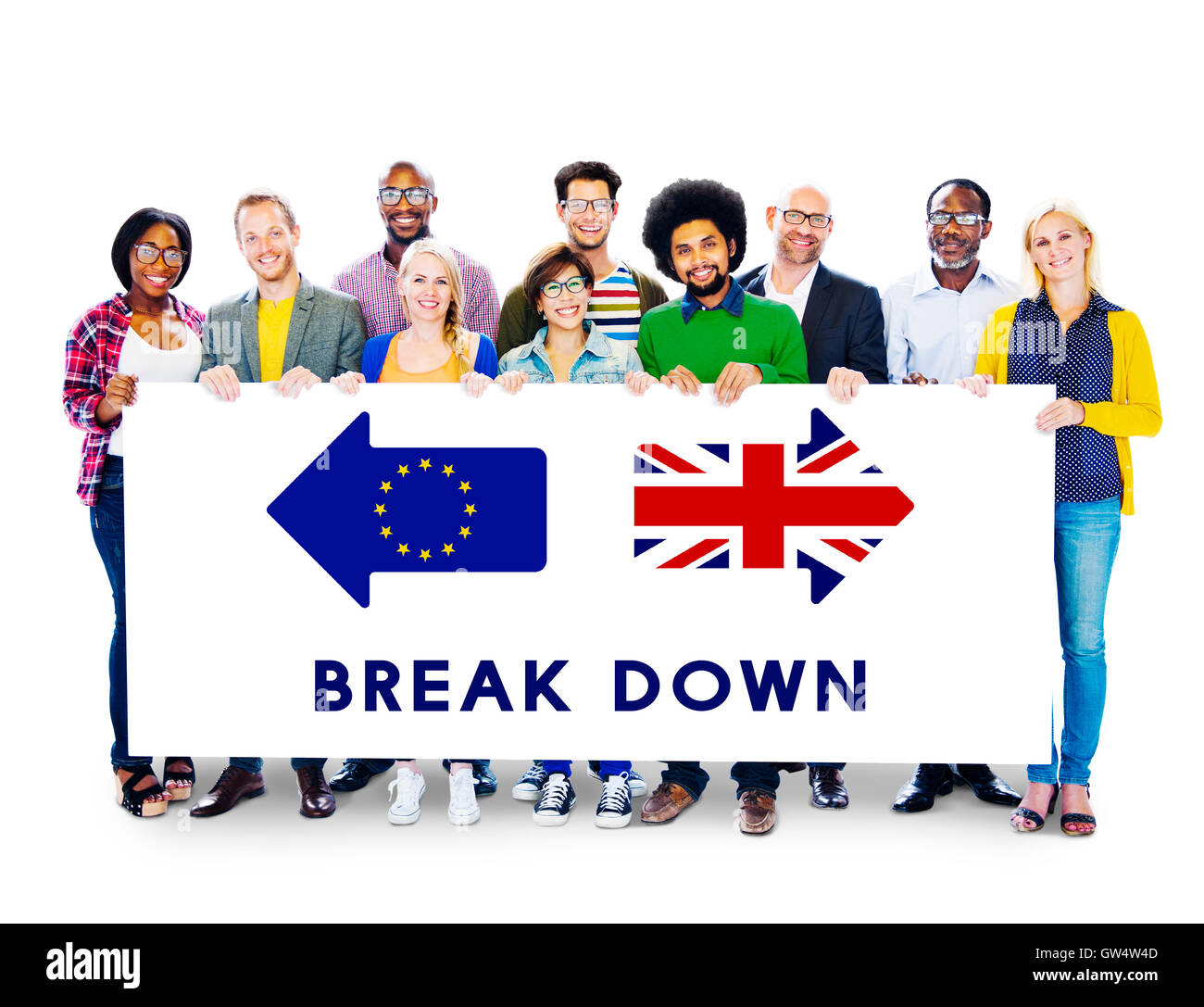 La Gran Bretagna Brexit lasciare Unione europea Esci dal concetto di referendum Foto Stock