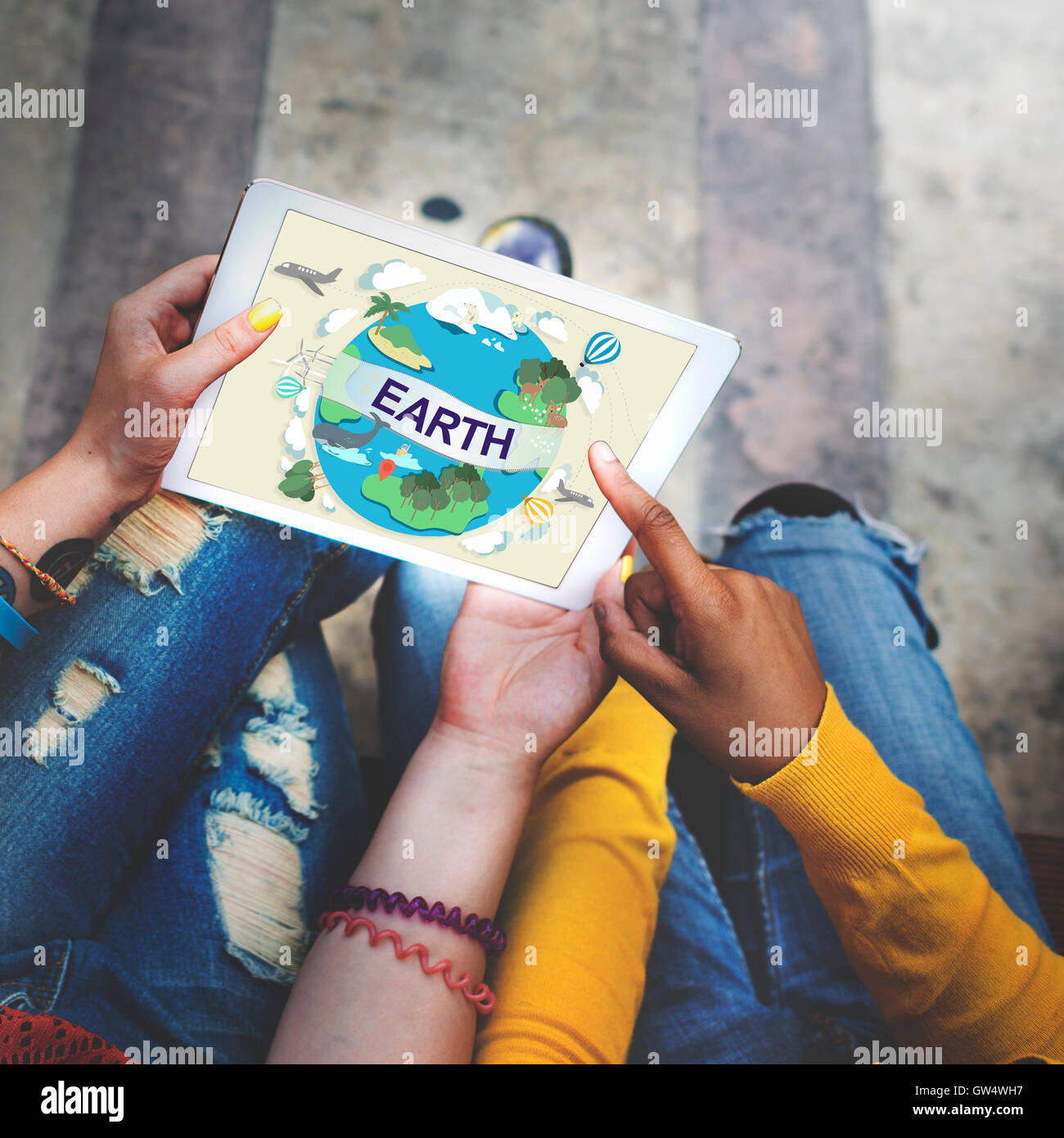 Terra Ecologia Ambiente di conservazione il concetto del globo Foto Stock