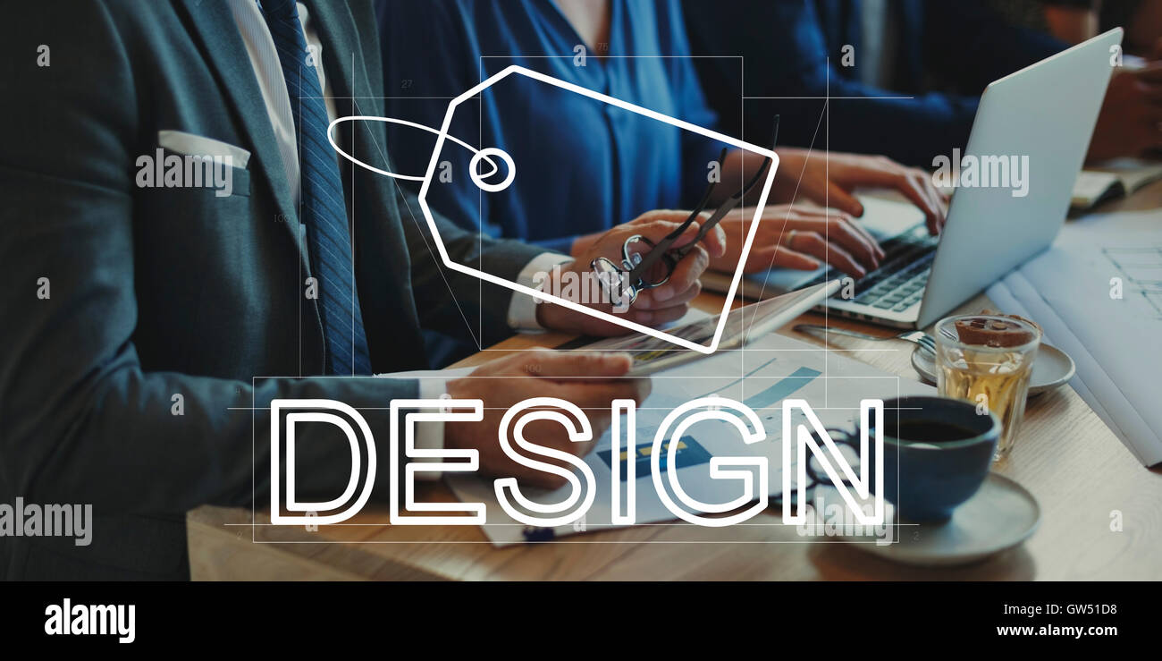 Creative Design Brand Identity concetto di marketing Foto Stock