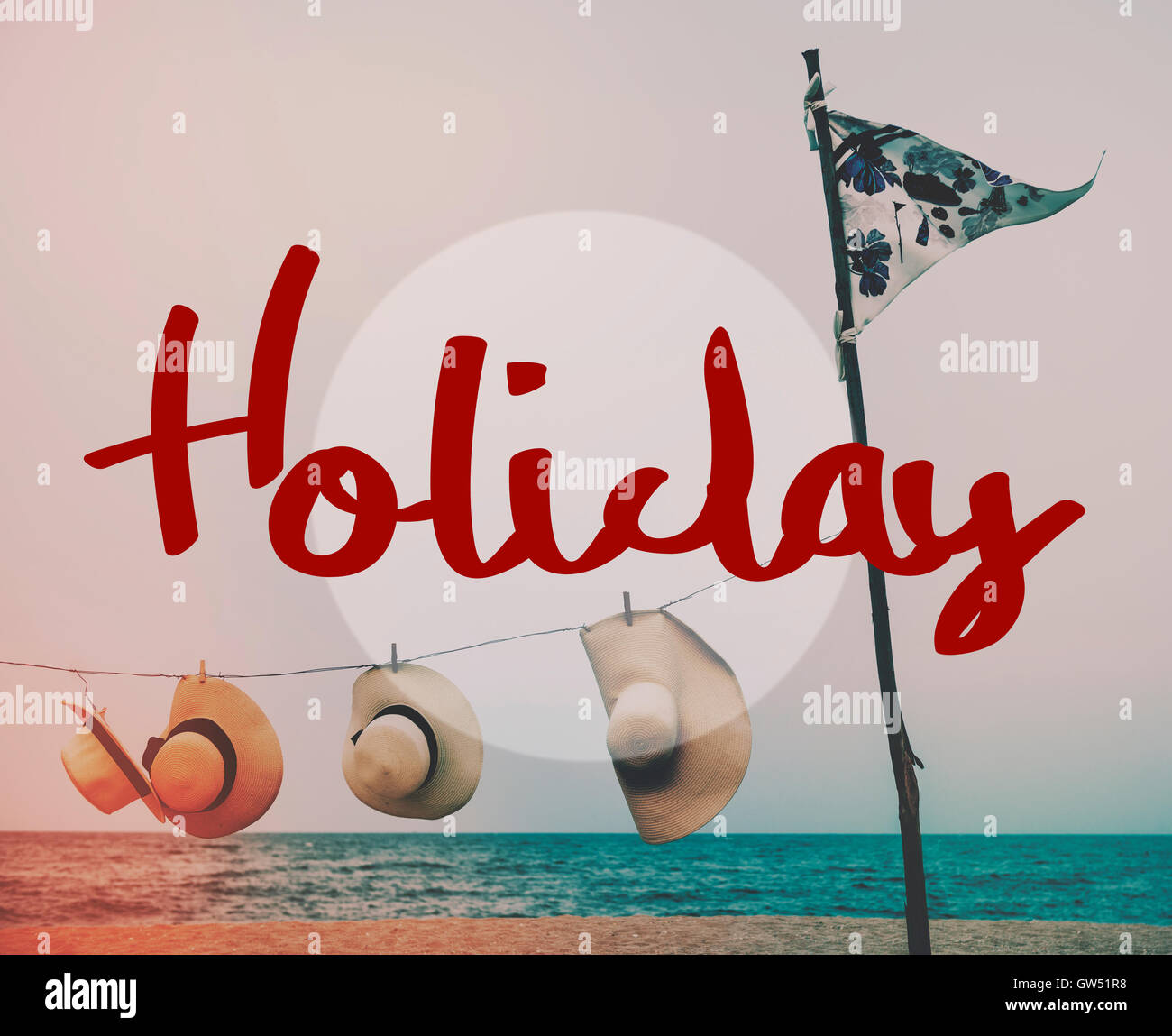 Casa Vacanze viaggi avventura parola concetto Foto Stock