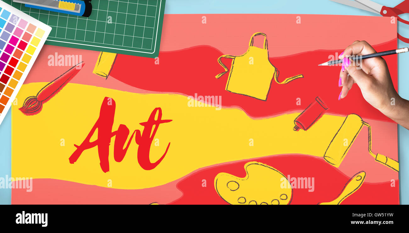 Color Design Creative Art Artwork Concept Foto Stock