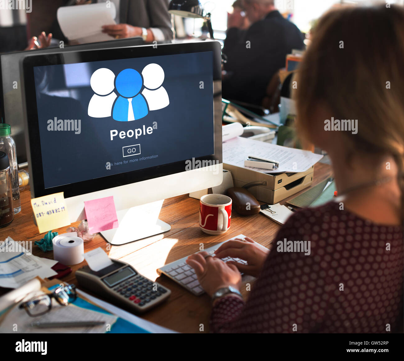 Icona di persone Comunità Informazioni sulla Homepage di concetto Foto Stock