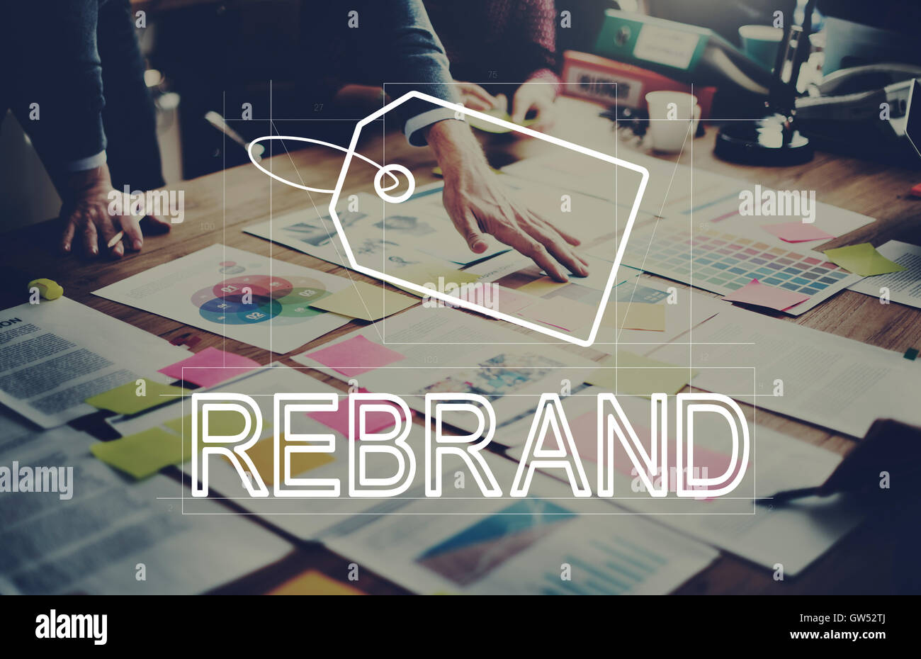 Creative Design Brand Identity concetto di marketing Foto Stock