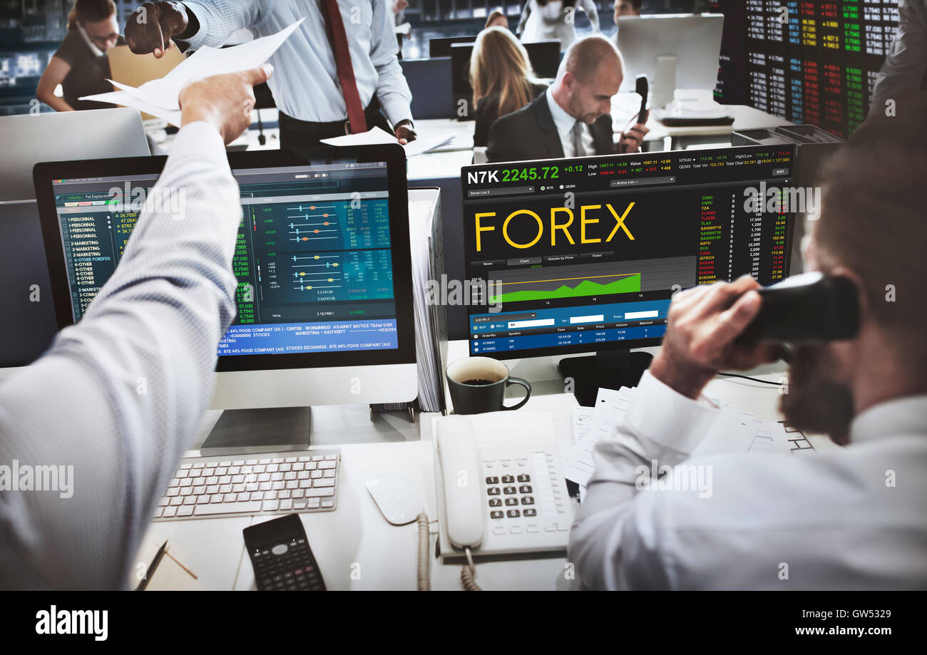 Stock Exchange Trading Forex Finanza concetto grafico Foto Stock