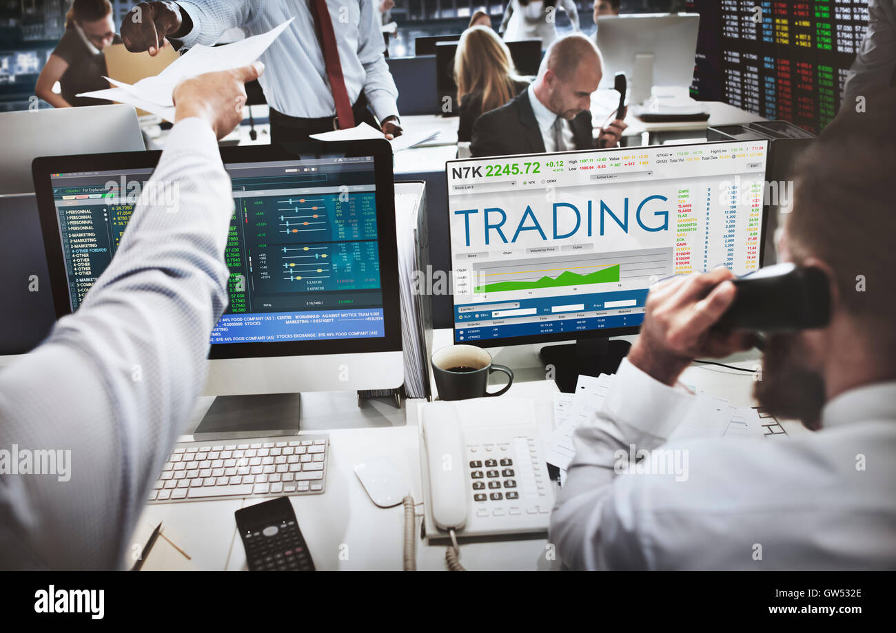Stock Exchange Trading Forex Finanza concetto grafico Foto Stock