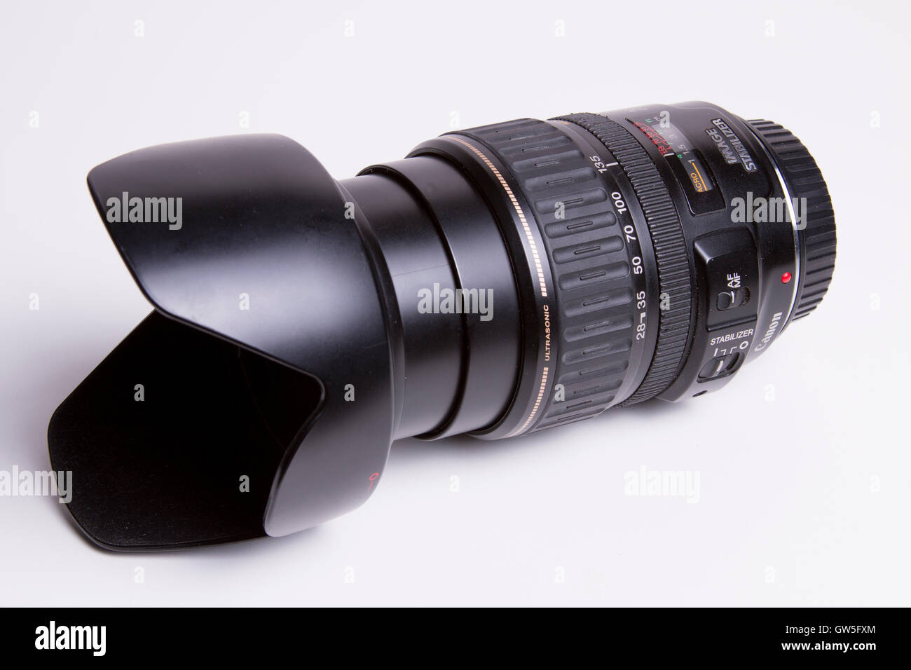 Canon 28-135mm lente di zoom Foto Stock