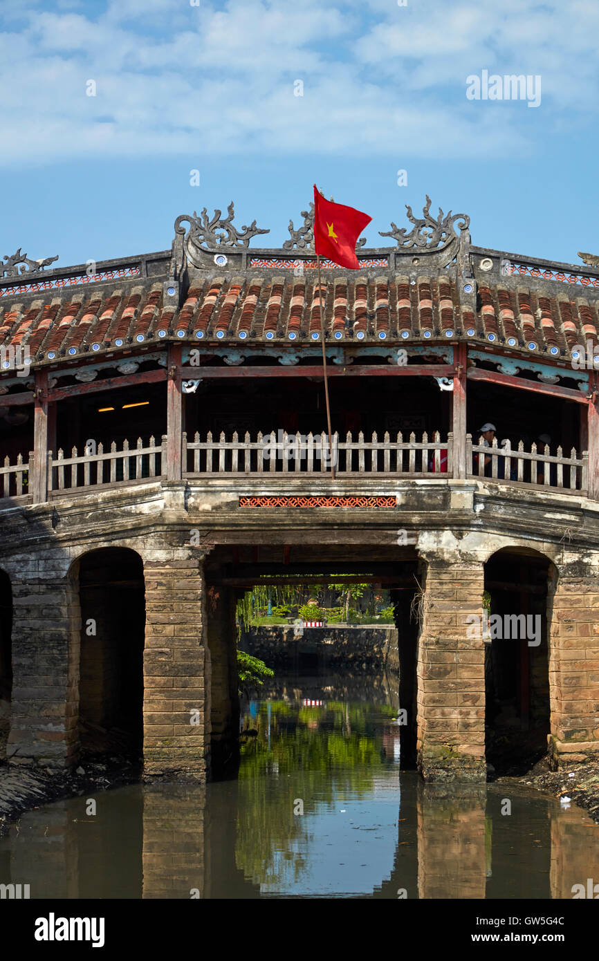 Storico ponte coperto giapponese (5a-6a secolo), Hoi An (Patrimonio Mondiale dell'UNESCO), Vietnam Foto Stock