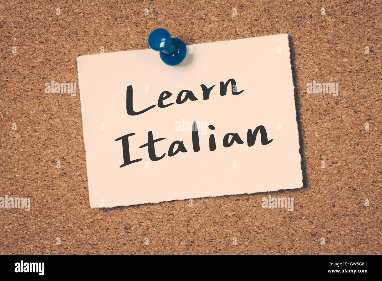 Imparare la lingua italiana Foto Stock