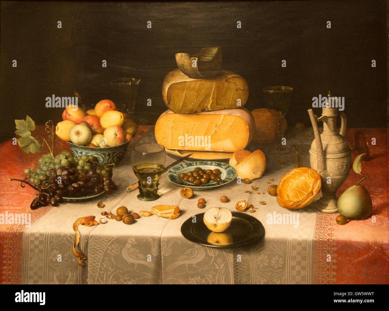 'Still vita con formaggio' 1615 floris Claesz van Dijck Foto Stock
