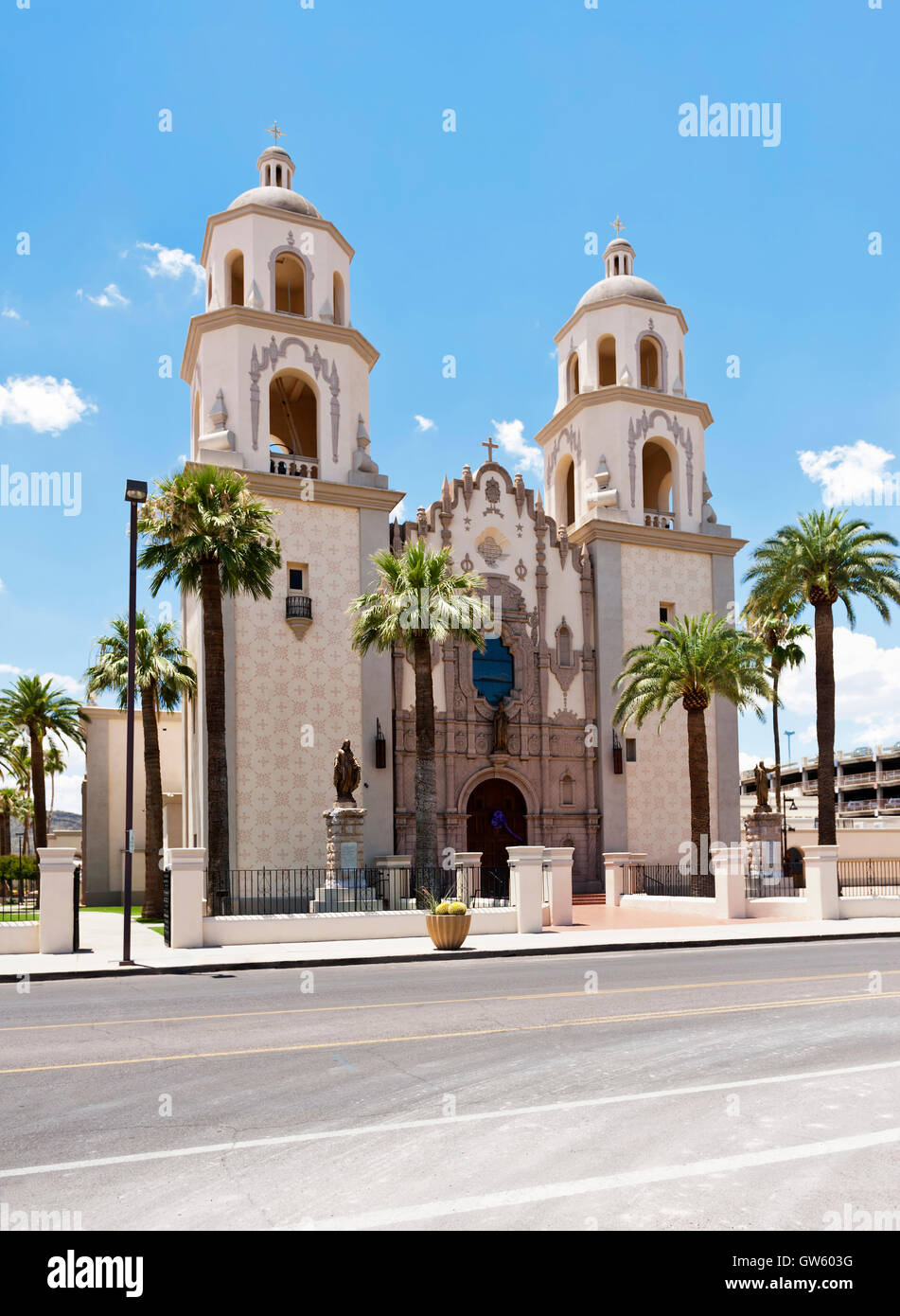 Sant Agostino cattedrale chiesa della Missione nel centro cittadino di Tucson in Arizona Foto Stock