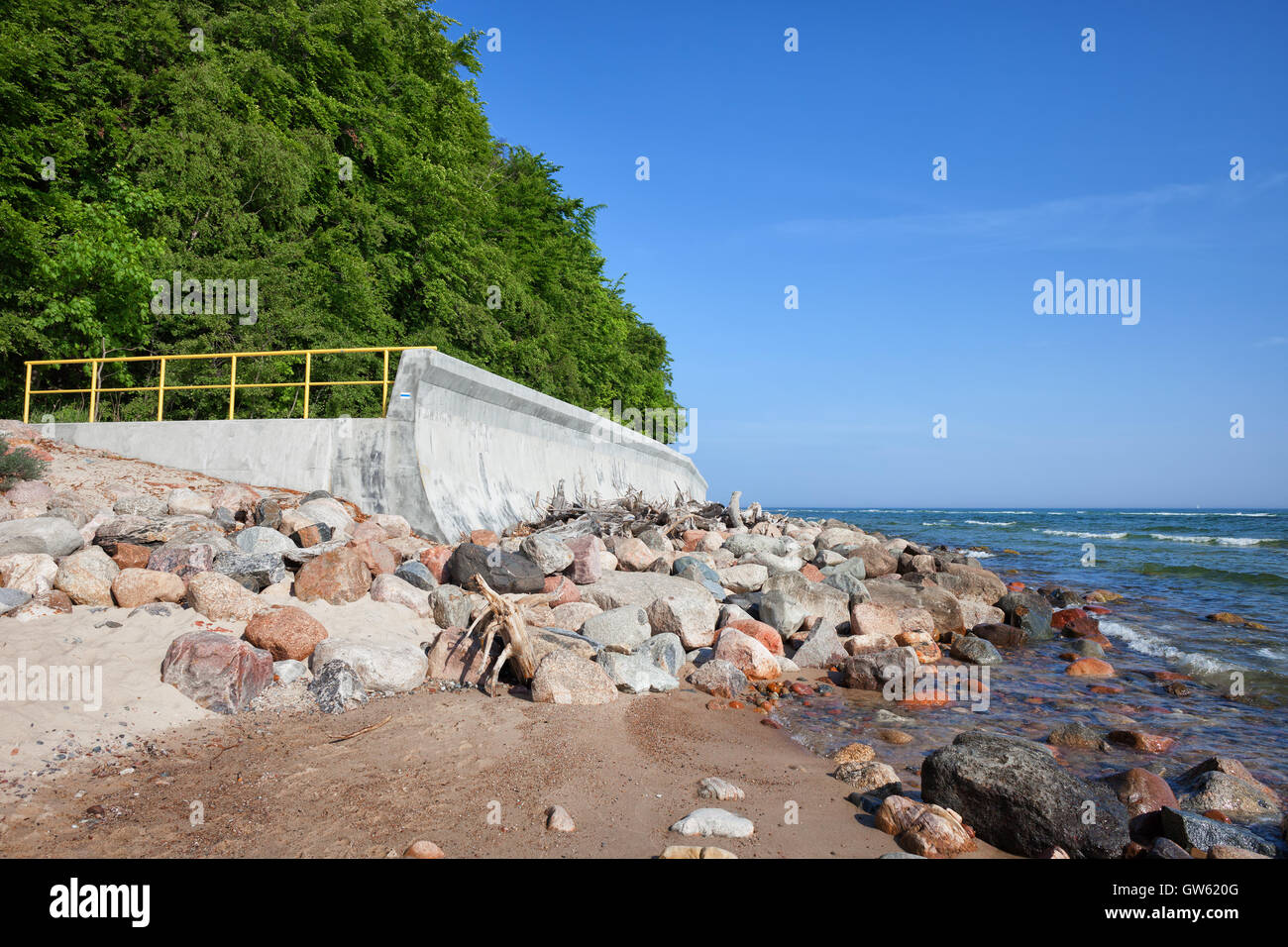 Mar Baltico shore in Rozewie, Polonia Foto Stock