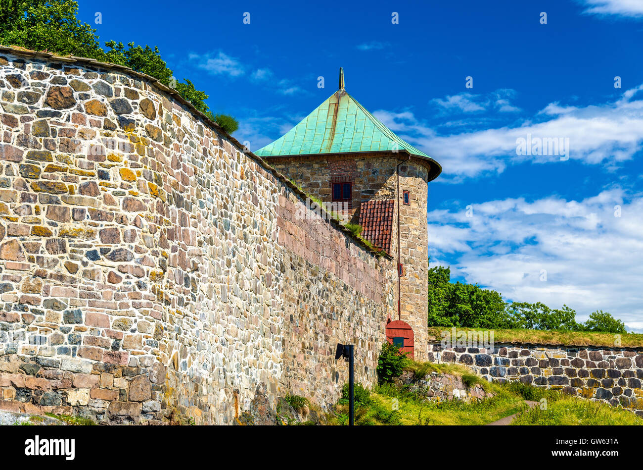 La Fortezza di Akershus, un castello medievale di Oslo, Norvegia Foto Stock