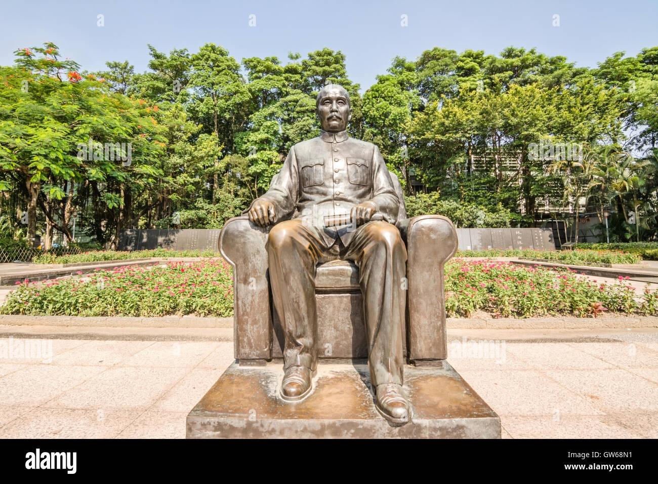 Statua di Sun Yat-Sen Foto Stock