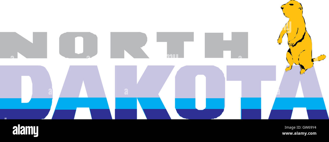Il Dakota del Nord il vettore Foto Stock
