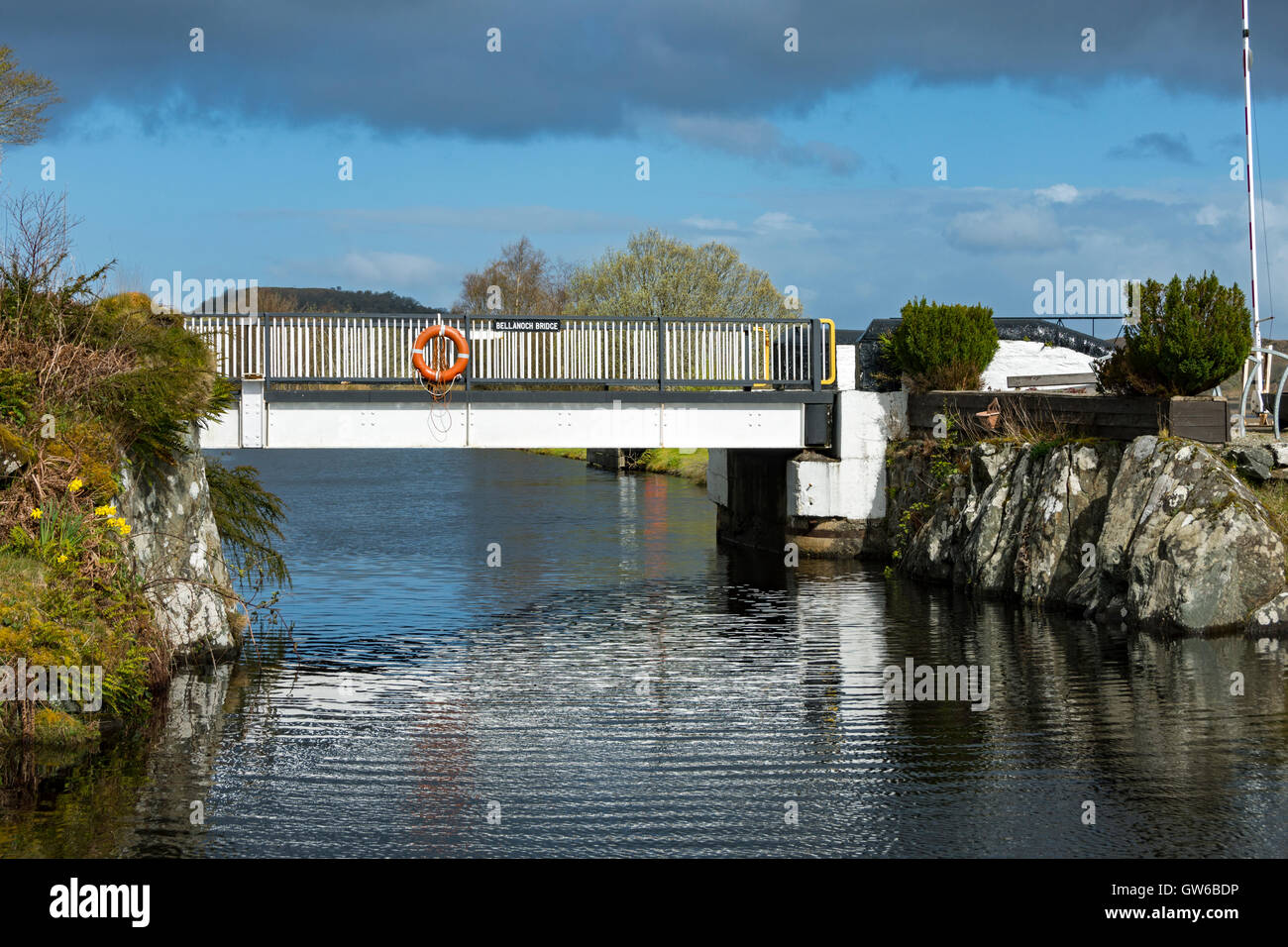 Bellanoch Ponte sul Crinan Canal, Argyll and Bute, Scotland, Regno Unito Foto Stock