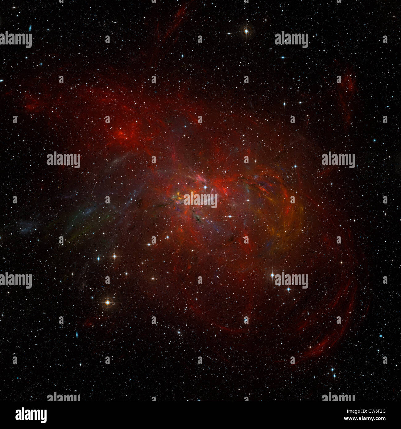 Colorate stelle nebulosa nello spazio esterno. Foto Stock
