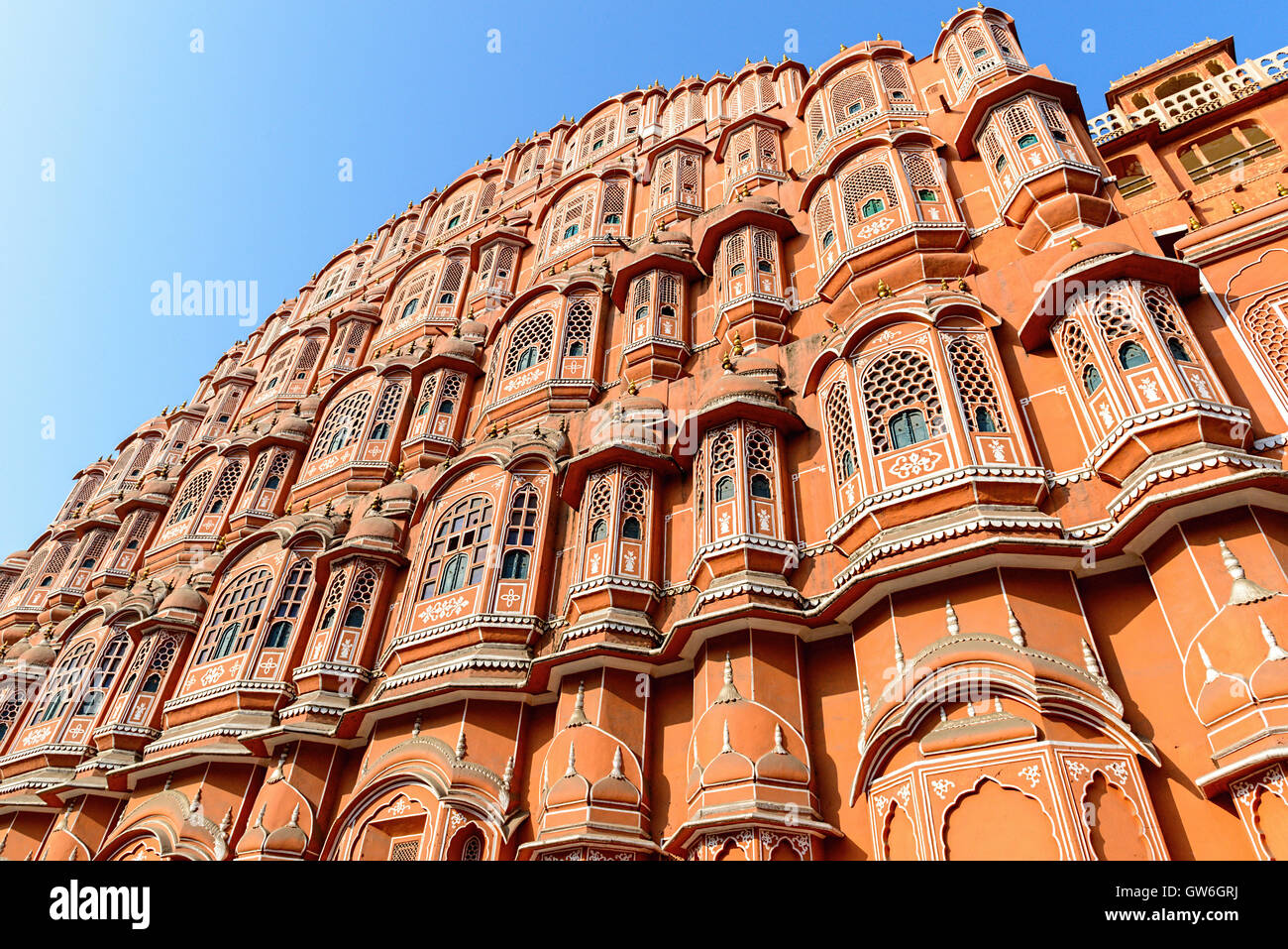 Hawa Mahal - Palazzo dei venti, Jaipur, Rajasthan, India Foto Stock