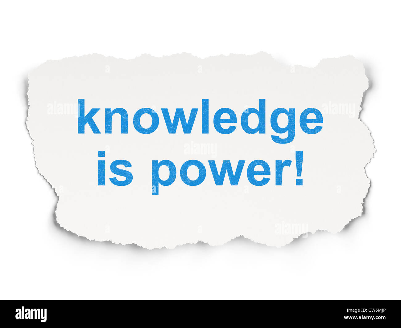 Il concetto di istruzione: la conoscenza è potere! Su sfondo della carta Foto Stock