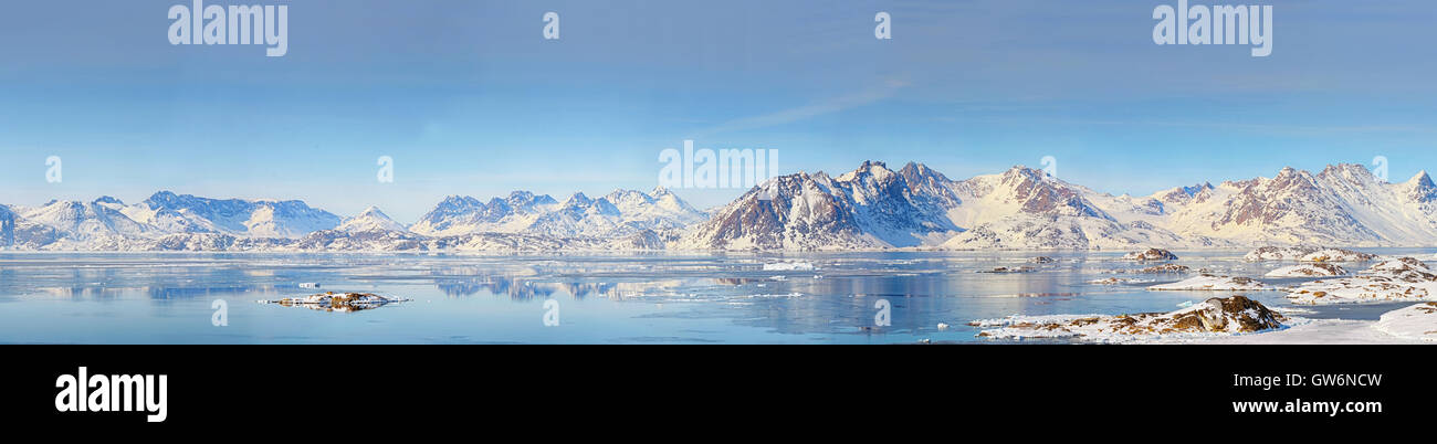 Panorama della Groenlandia Foto Stock