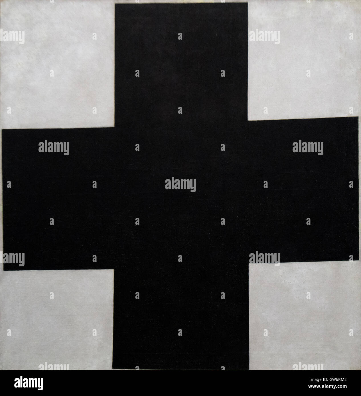 Kazimir Malevich: "croce nera". Olio su tela (1923) Foto Stock