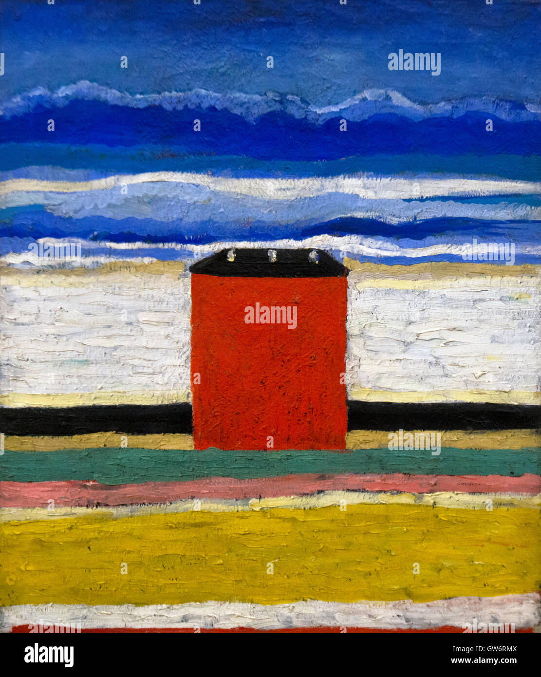 Kazimir Malevich: "Casa Rossa". Olio su tela. (1932) Foto Stock